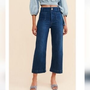 Anthropologie The Skipper Pilcro Indigo Denim Trousers, Size 26